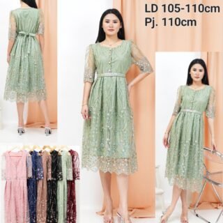 6pcs 6M1344 Dress Midi Mekar