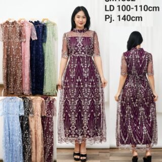 8pcs 8M1362 Long Dress Tulle