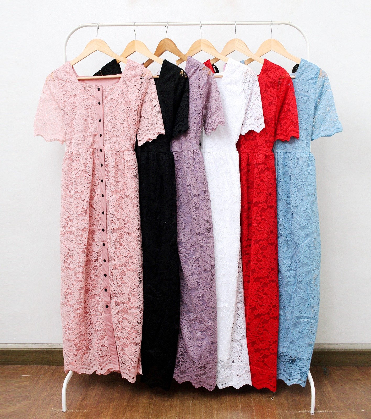 6pcs 6M1251A Dress Maxi - Gambar 2