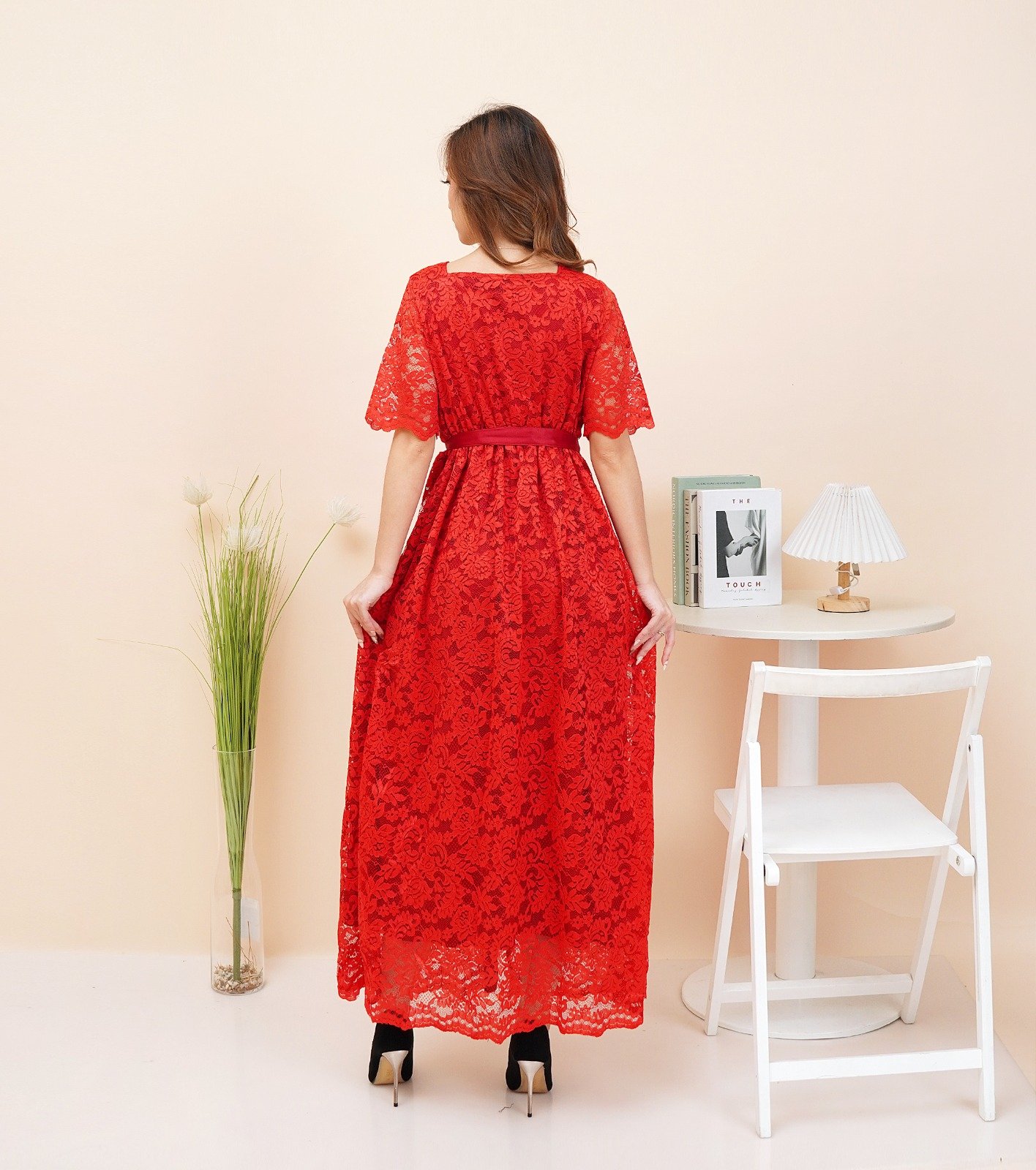 6pcs 6M1251A Dress Maxi - Gambar 5