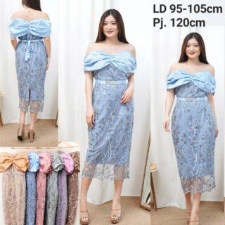 6pcs 6M1355 Dress Midi Sabrina