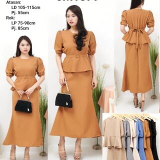 6pcs 6M1379 Setelan Rok Scuba