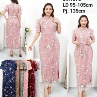 6pcs 6M1373 Dress Maxi Cheongsam
