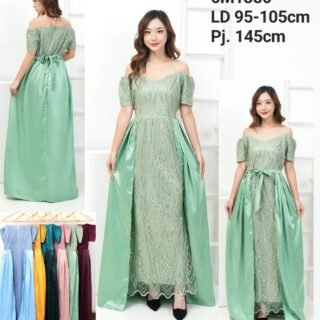 6pcs 6M1380 Long Dress Sabrina Kombinasi