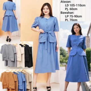 6pcs 6M1378 Setelan Rok Wool