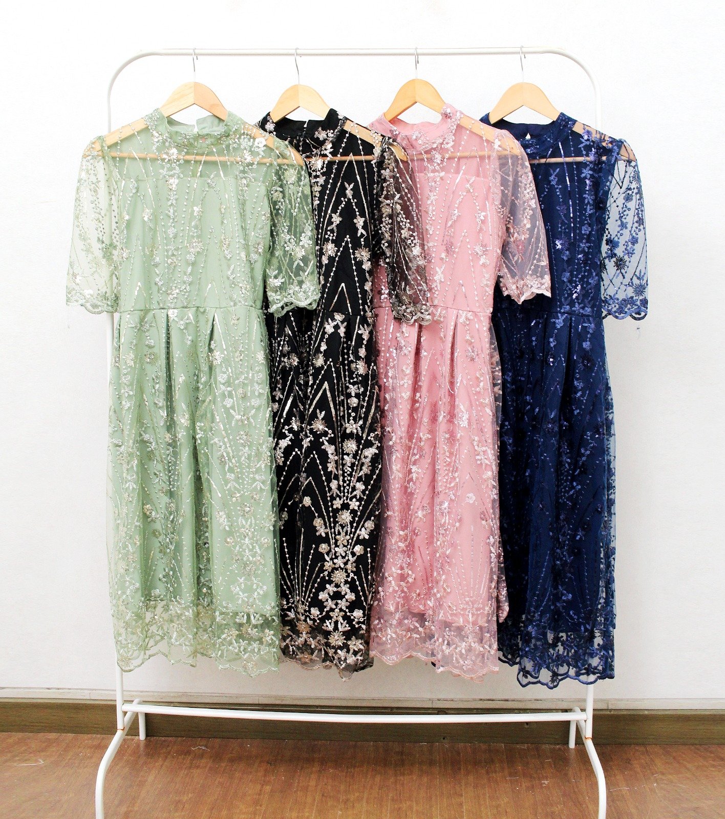 8pcs 8M1363 Dress Midi Tulle - Gambar 5