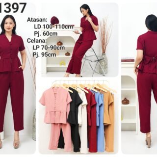 6pcs 6M1397 Setelan Celana Wool